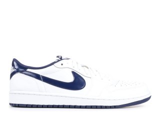 Air Jordan 1 Retro Low Og "Midnight Marine" Blanc Marine (705329-106)