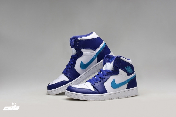 Air Jordan 1 Retro Mid Og Bleu Blanc