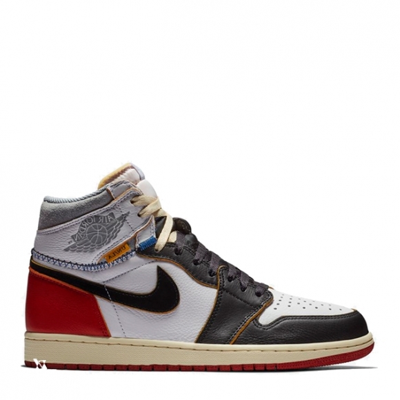 Air Jordan 1 Union Los Angeles "Black Toe" Blanc Rouge Gris (bv1300-106)