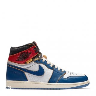 Air Jordan 1 Union Los Angeles "Storm Bleue" Blanc Bleu Rouge (bv1300-146)