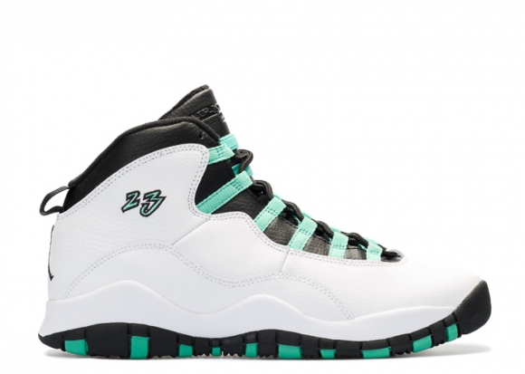 Air Jordan 10 Retro 30Th (Gs) "Vert" Blanc Vert (705180-118)