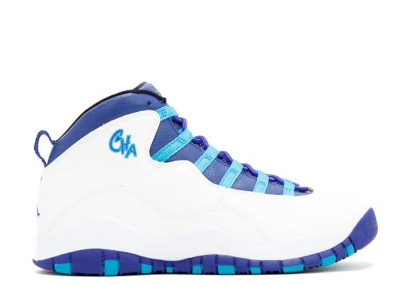 Air Jordan 10 Retro Bg (Gs) "Charlotte" Blanc Bleu (310806-107)