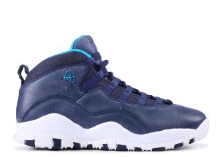 Air Jordan 10 Retro Bg (Gs) "La" Marine Blanc (310806-404)