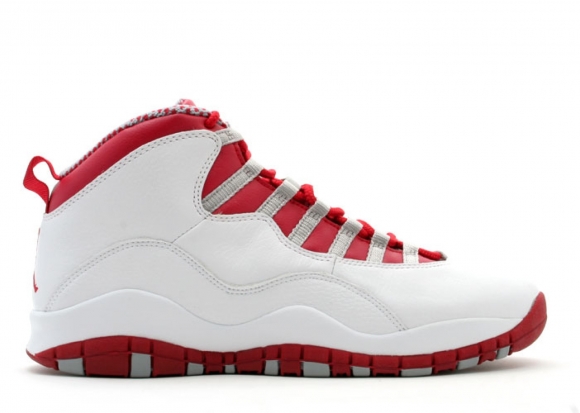 Air Jordan 10 Retro Blanc Rouge Gris (310805-161)