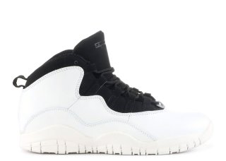 Air Jordan 10 Retro Bp Blanc Noir (310807-104)