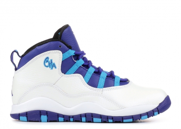 Air Jordan 10 Retro Bp "Charlotte" Blanc Bleu (310807-107)