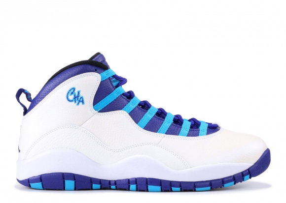 Air Jordan 10 Retro "Charlotte" Blanc Bleu (310805-107)