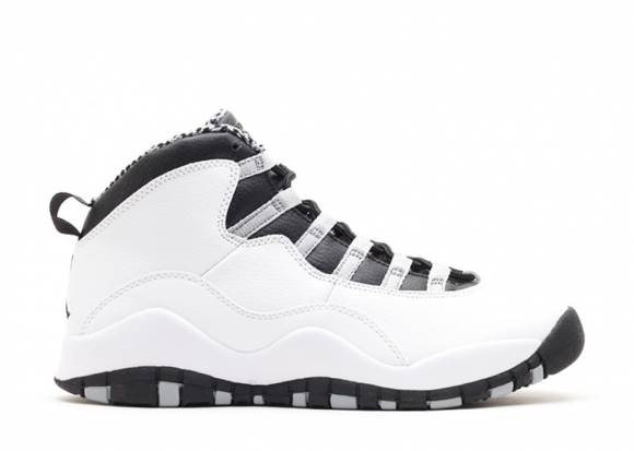 Air Jordan 10 Retro (Gs) "Steel" Blanc Noir Gris (310806-103)