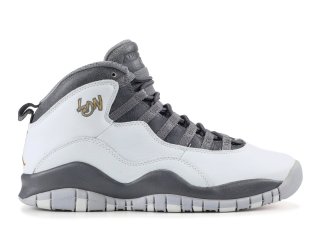 Air Jordan 10 Retro "London" Blanc Gris (310805-004)