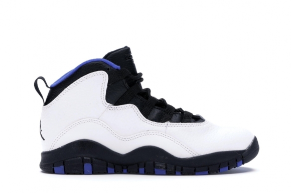 Air Jordan 10 Retro "Orlando" (Ps) Blanc Noir Bleu (310807-108)