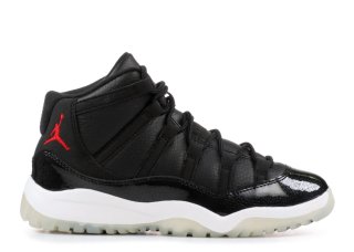 Air Jordan 11 Retro Bp "72 10" Noir Rouge (378039-002)