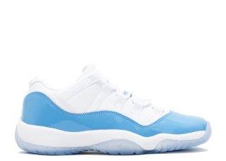 Air Jordan 11 Retro Low Bg (Gs) "Carolina" Blanc Bleu (528896-106)