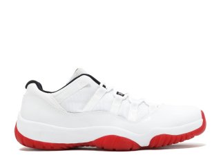 Air Jordan 11 Retro Low Blanc Rouge Noir (528895-101)