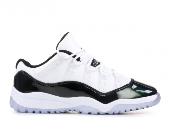 Air Jordan 11 Retro Low Bp "Emerald" Blanc Noir (505835-145)