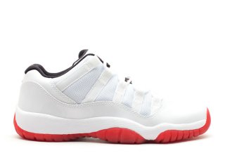 Air Jordan 11 Retro Low (Gs) Blanc Rouge (528896-101)