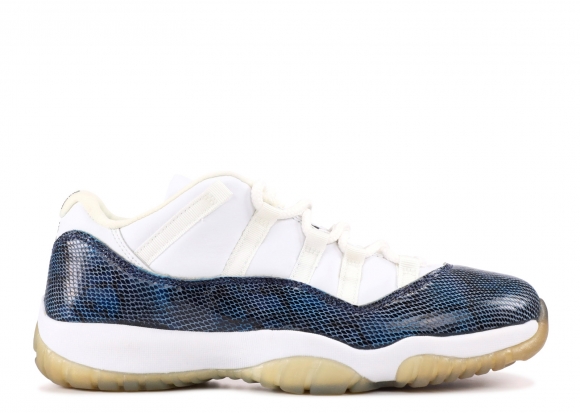 Air Jordan 11 Snake Low Blanc Marine (136071-102)