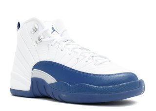 Air Jordan 12 Retro (Gs) "French Bleue" Blanc Bleu (153265-113)