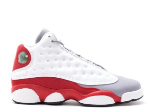 Air Jordan 13 Retro (Gs) "Grey Toe" Blanc Gris Rouge (414574-126)