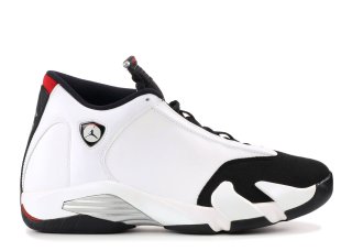 Air Jordan 14 Retro "Black Toe" Blanc Noir (487471-102)