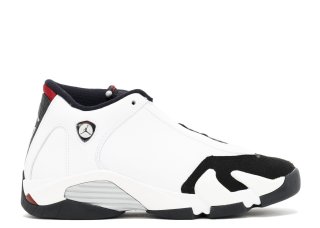 Air Jordan 14 Retro (Gs) "Black Toe" Blanc Noir (654963-102)