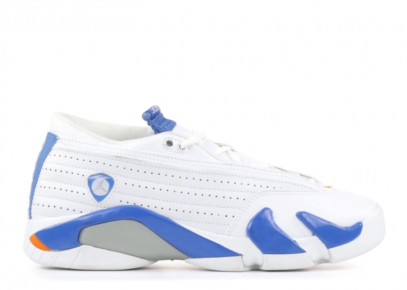 Air Jordan 14 Retro Low Blanc Bleu Orange (312568-141)