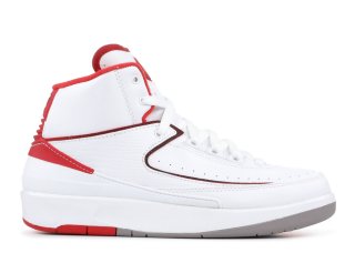 Air Jordan 2 Retro (Gs) Blanc Rouge (395718-102)