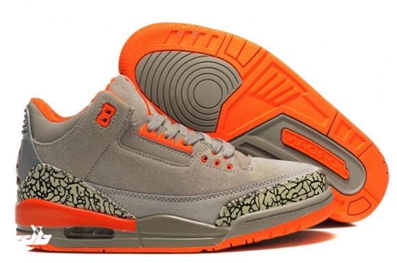 Air Jordan 3 Orange Gris