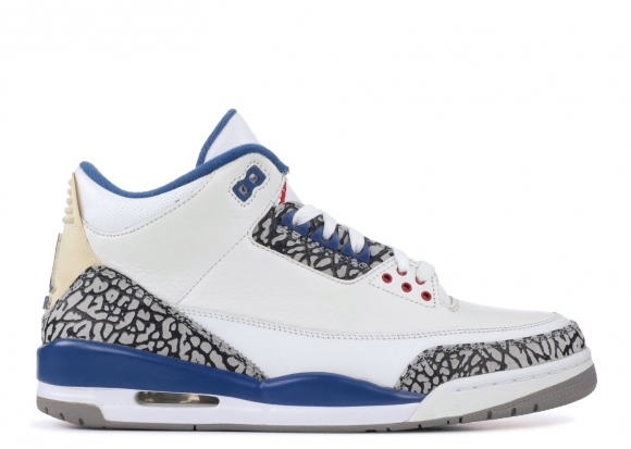Air Jordan 3 Retro "2009 Release" Blanc Bleu Noir (136064-141)