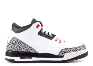 Air Jordan 3 Retro Bg (Gs) "Infrared 23" Blanc Noir Gris (398614-123)