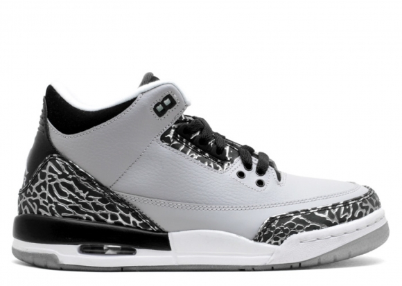 Air Jordan 3 Retro Bg (Gs) "Wolf Gris" Gris (398614-004)