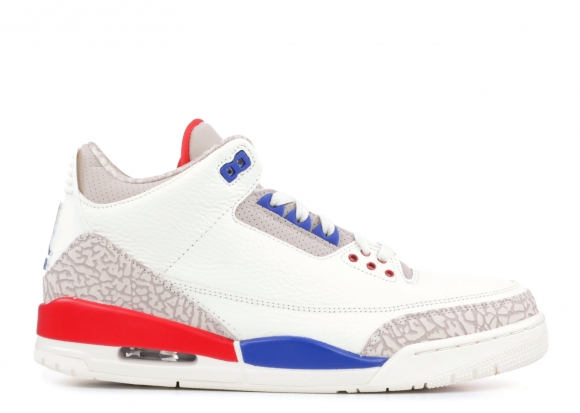 Air Jordan 3 Retro "Charity Game" Blanc Bleu Rouge (136064-140)