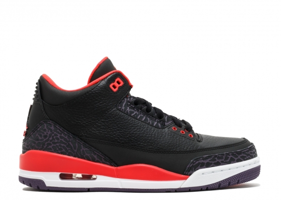 Air Jordan 3 Retro "Crimson" Noir Rouge (136064-005)