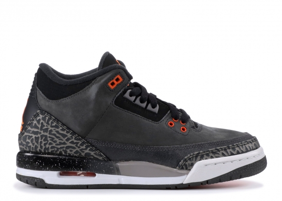 Air Jordan 3 Retro (Gs) "Fear" Noir Orange (626968-040)