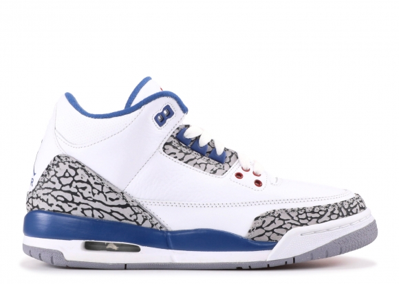 Air Jordan 3 Retro (Gs) "True Bleue 2011 Release" Blanc Noir (398614-104)