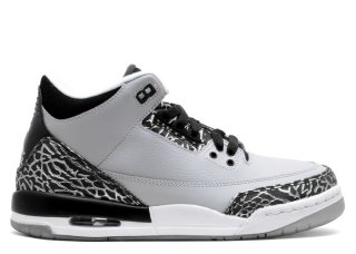 Air Jordan 3 Retro (Gs) "Wolf Gris" Gris (398614-004)