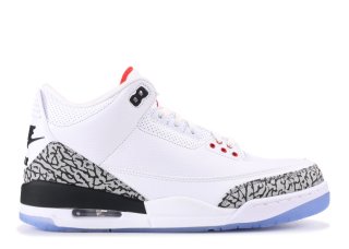 Air Jordan 3 Retro Nrg "Free Throw Lin" Blanc Gris Rouge (923096-101)