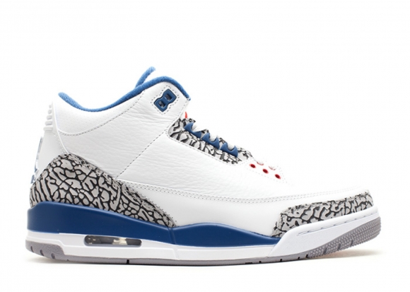 Air Jordan 3 Retro "True Bleue 2011 Release" Blanc Bleu (136064-104)