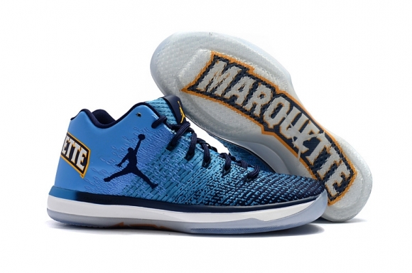 Air Jordan 31 Low "Marquette" Bleu Jaune Marine