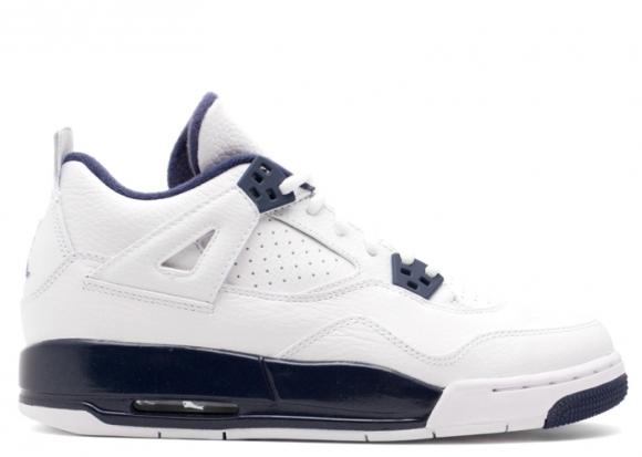 Air Jordan 4 Retro Bg (Gs) "Legend Bleue" Blanc Marine (408452-107)