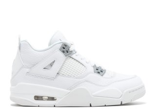 Air Jordan 4 Retro Bg (Gs) "Pure Money" Blanc (408452-100)