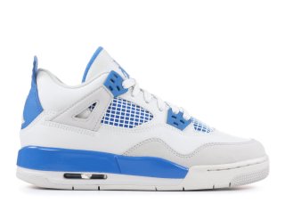 Air Jordan 4 Retro (Gs) "2012 Release" Blanc Bleu (408452-105)