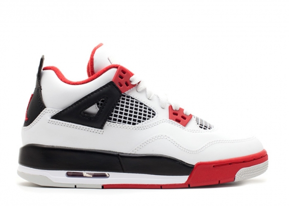 Air Jordan 4 Retro (Gs) "2012 Release" Blanc Rouge Noir (408452-110)