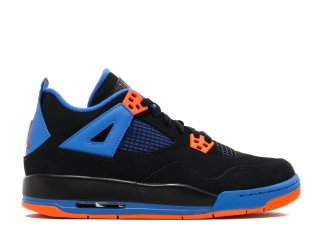 Air Jordan 4 Retro (Gs) "Cavs" Noir Orange Bleu (408452-027)