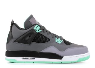 Air Jordan 4 Retro (Gs) "Green Glow" Gris Vert (408452-033)