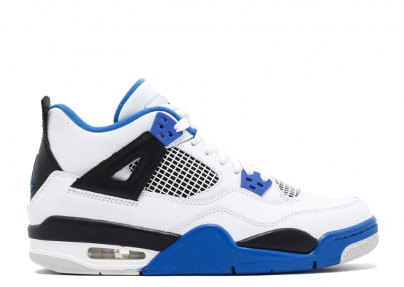 Air Jordan 4 Retro (Gs) "Motor Sport" Blanc Bleu (408452-117)