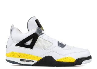 Air Jordan 4 Retro Ls Blanc Jaune (314254-171)