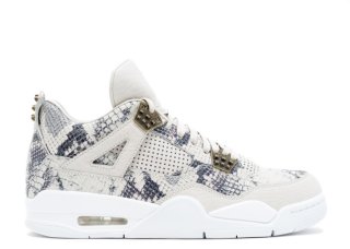 Air Jordan 4 Retro Premium "Pinnacle "Snakeskin"" Blanc Gris (819139-030)