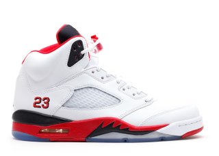 Air Jordan 5 Retro "2013 Release" Blanc Rouge (136027-120)