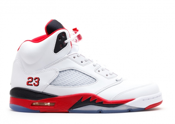 Air Jordan 5 Retro "2013 Release" Blanc Rouge (136027-120)
