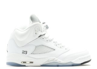 Air Jordan 5 Retro Bg (Gs) Blanc (440888-130)